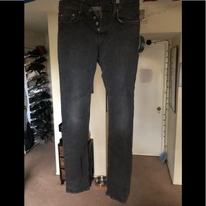 Allsaints Cigarette Jeans Faded Black 31